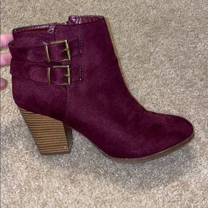 Maroon/ Burgandy booties